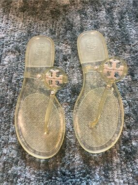 Tory Burch Clear Yellow Jelly Thong Sandals Size 8